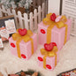 3PC Christmas Lighted Gift Boxes