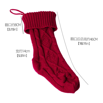 Large Christmas Knitted Woolen stockings