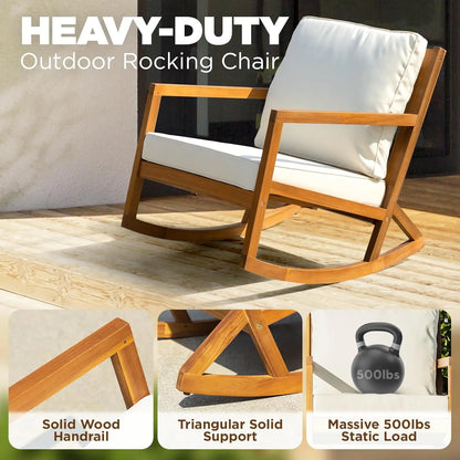 Rocking Chairs  Set 3 Piece Outdoor