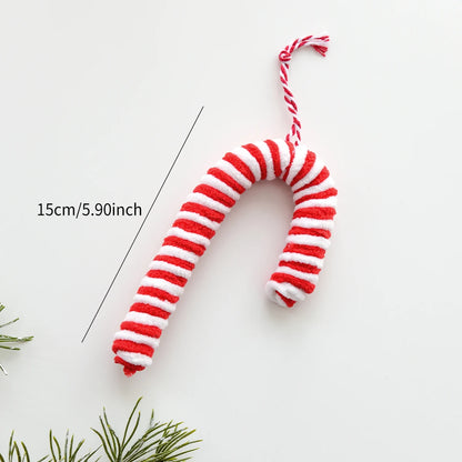 Christmas Red and White Plush Decorations