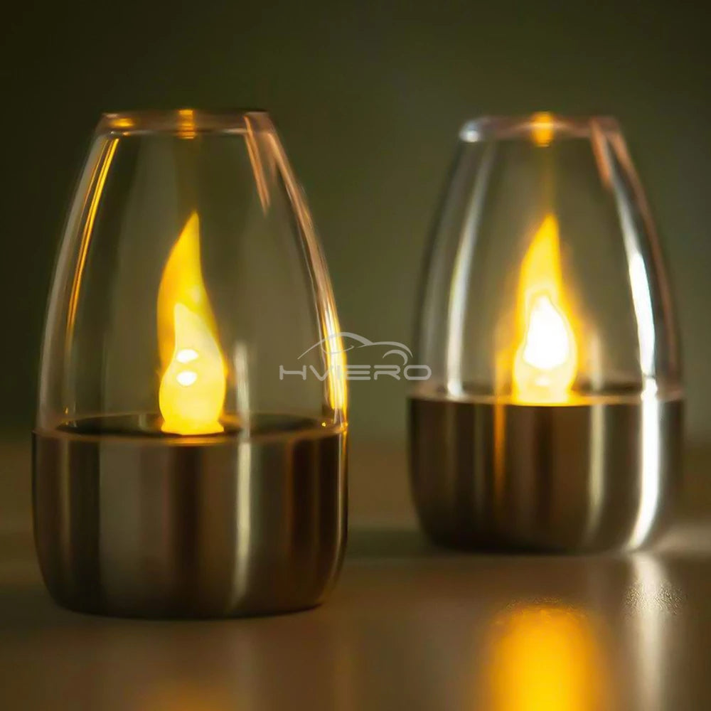 LED Solar Candles Light Flameless Rechargeable