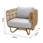 Outdoor garden furniture  aluminum frame with rattan