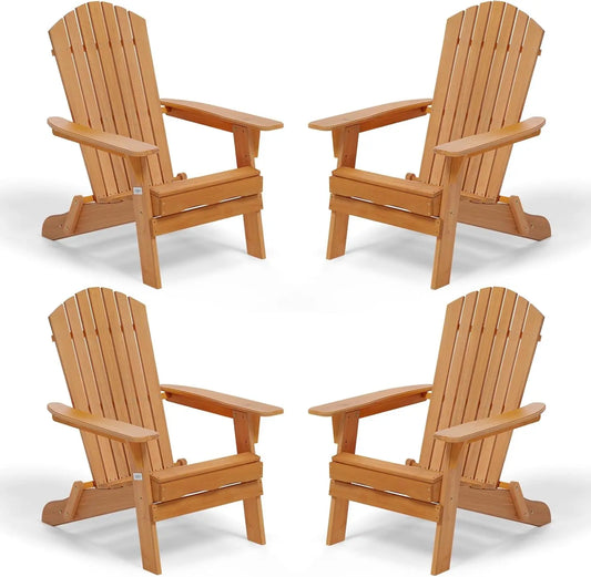 Folding Adirondack Chairs Set of 4