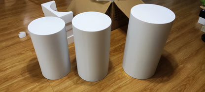 Hot 3/5pcs Round Cylinder Pedestal Display White Gold Art Decor Cake Rack Plinths Pillars for DIY Wedding Decorations Holiday