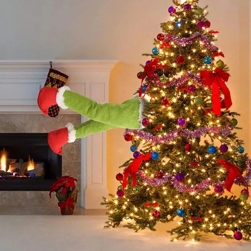 Christmas Tree Decoration Plush Elf Legs
