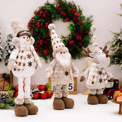 Adjustable Santa Snowman Reindeer Plush Dolls