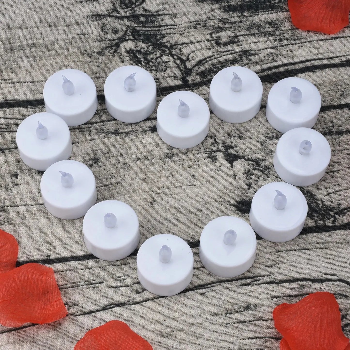 12 Pack Warm Yellow Flameless LED Tea Light