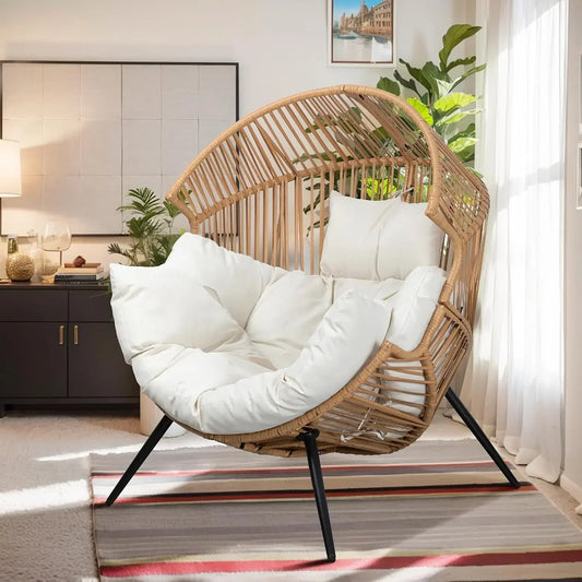 Wicker Egg Chair PE Rattan Chair with Cushion