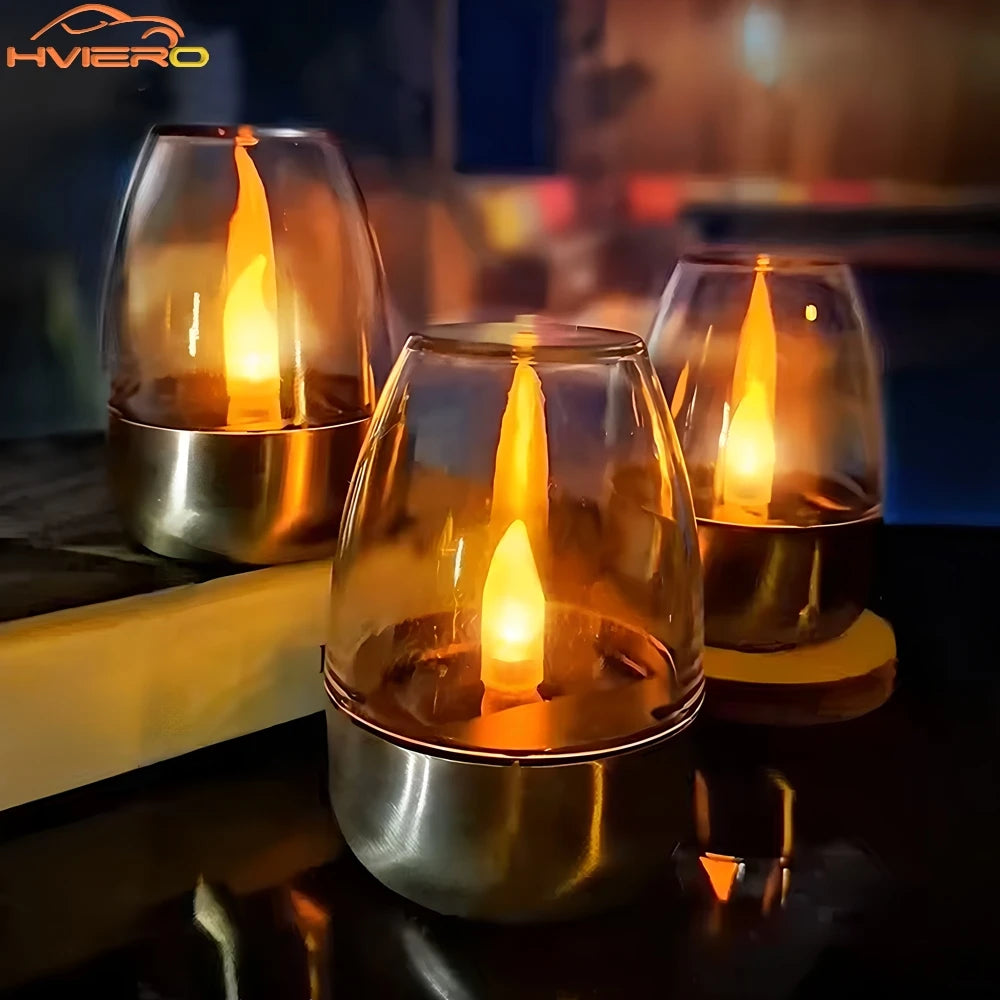 LED Solar Candles Light Flameless Rechargeable