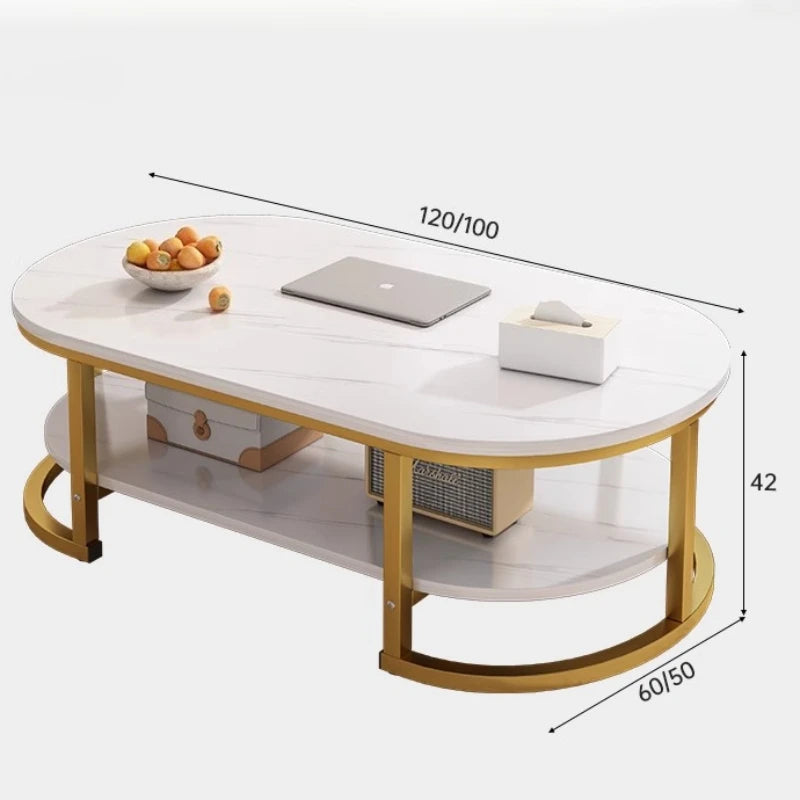 Aesthetic Coffee Table Oval Modern  Mesa Centro