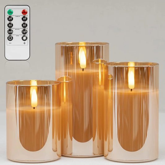 Battery Operated LED Flameless Candles with Remote