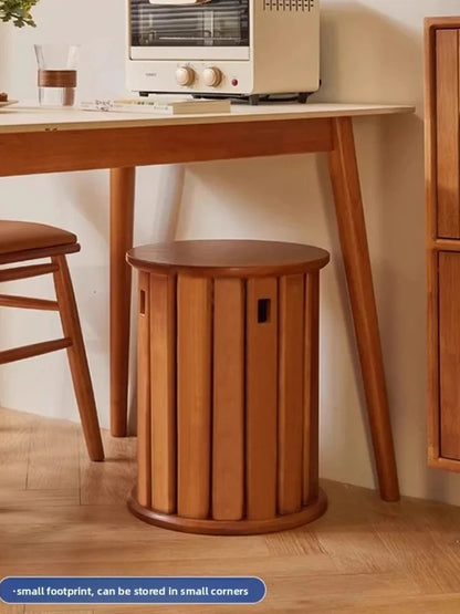 solid wood stackable round stools