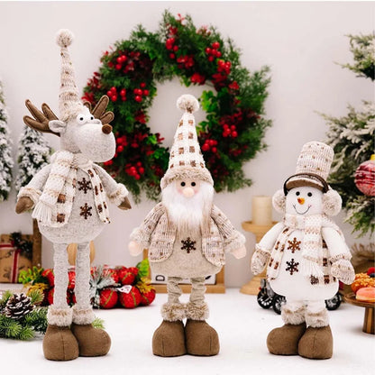Adjustable Santa Snowman Reindeer Plush Dolls