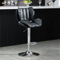 Adjustable Swivel Bar Stool Leather High Back