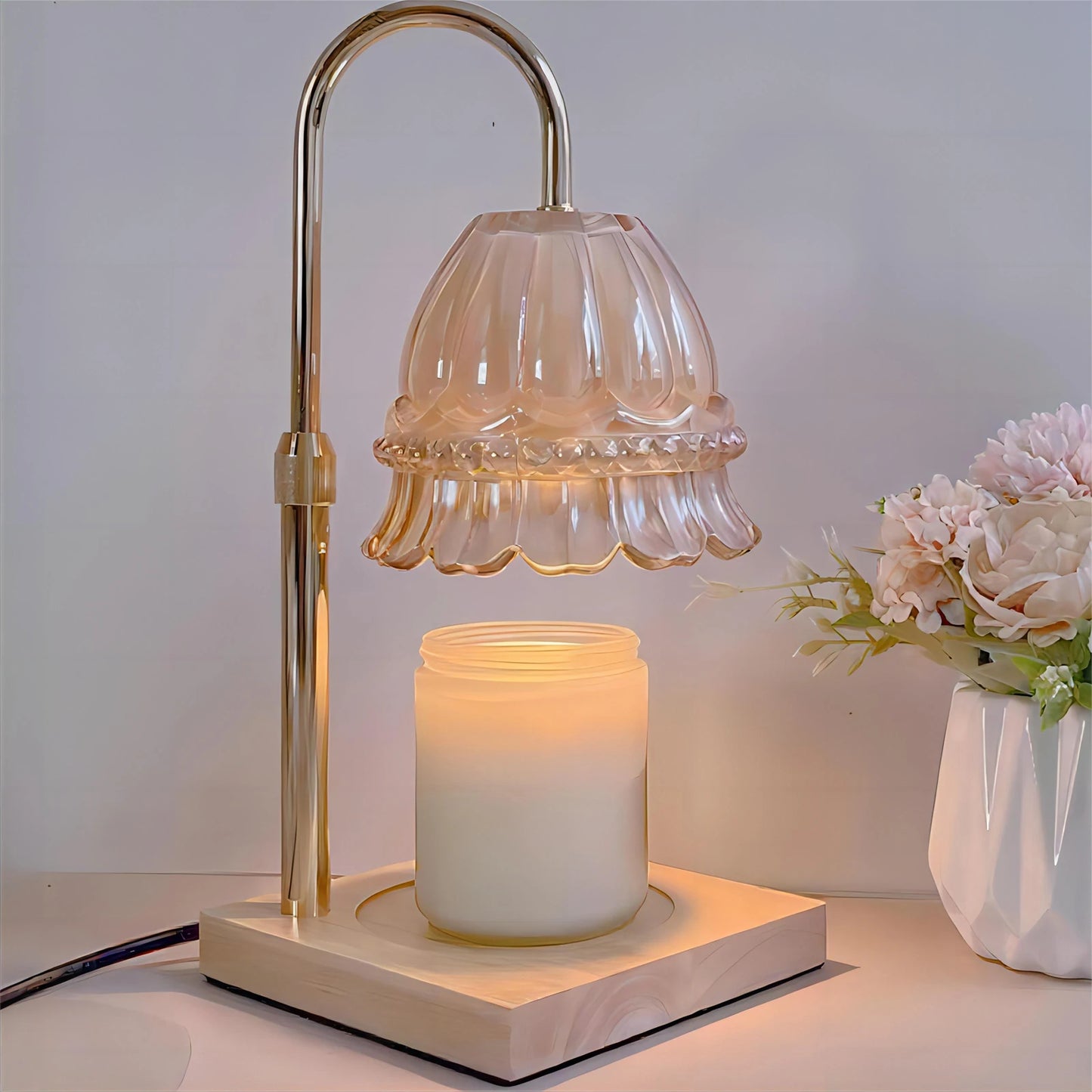 Unique Candle Warmer Lamp Flower Shad