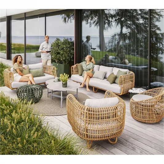 Outdoor garden furniture  aluminum frame with rattan