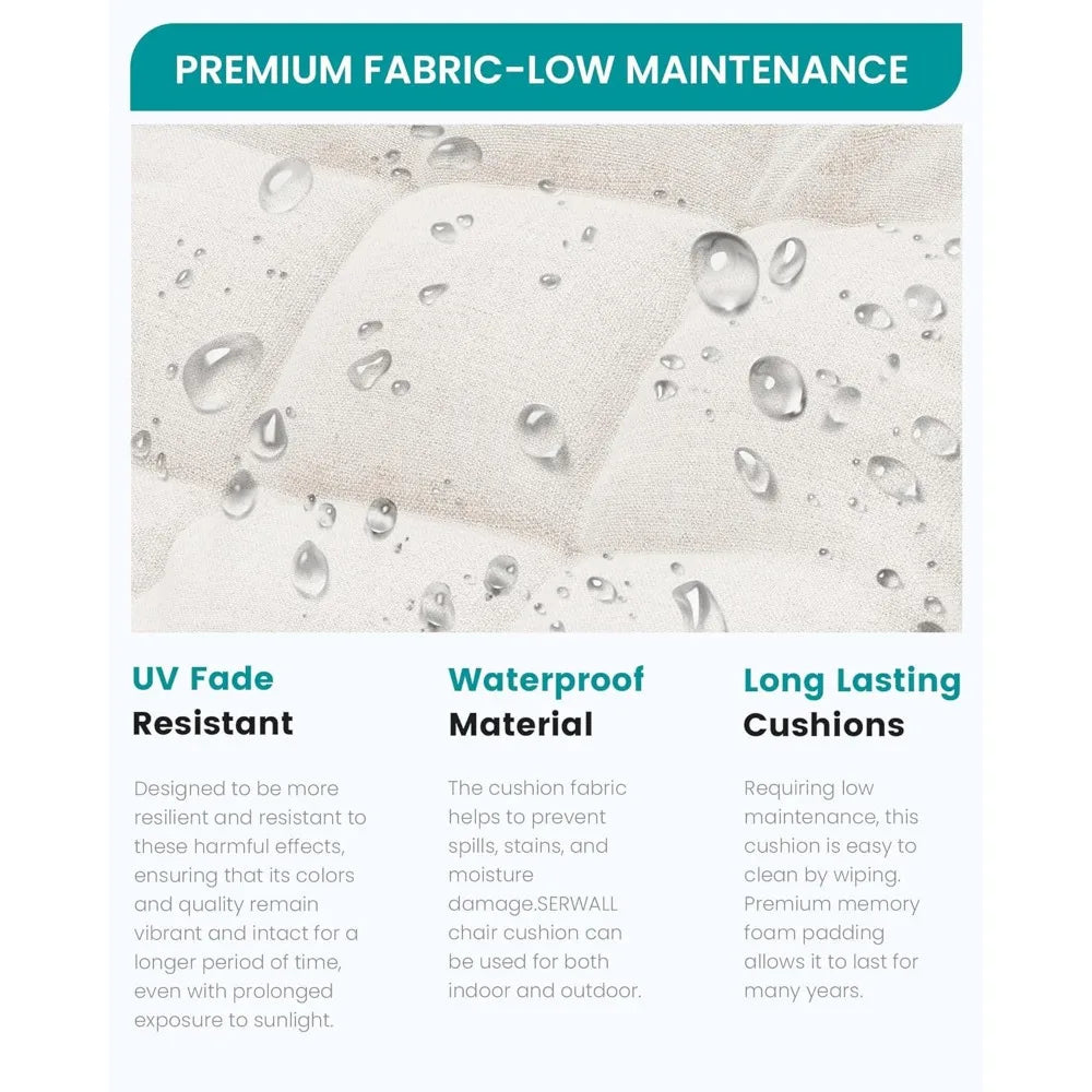 Large Outdoor Rocking Chair with Cushion