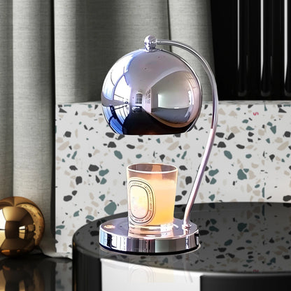 Chrome Candle Warmer Lamp With Timer