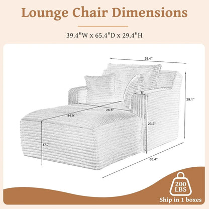 Oversized Indoor Chaise Lounge Chair