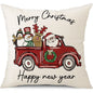 45cm Merry Christmas Cushion Cover Pillowcase 2024 Christmas Decorations for Home Ornament Happy New Year Christmas Decor 2025