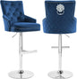 Velvet Swivel Bar Stools Set of 2