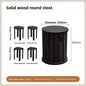 solid wood stackable round stools