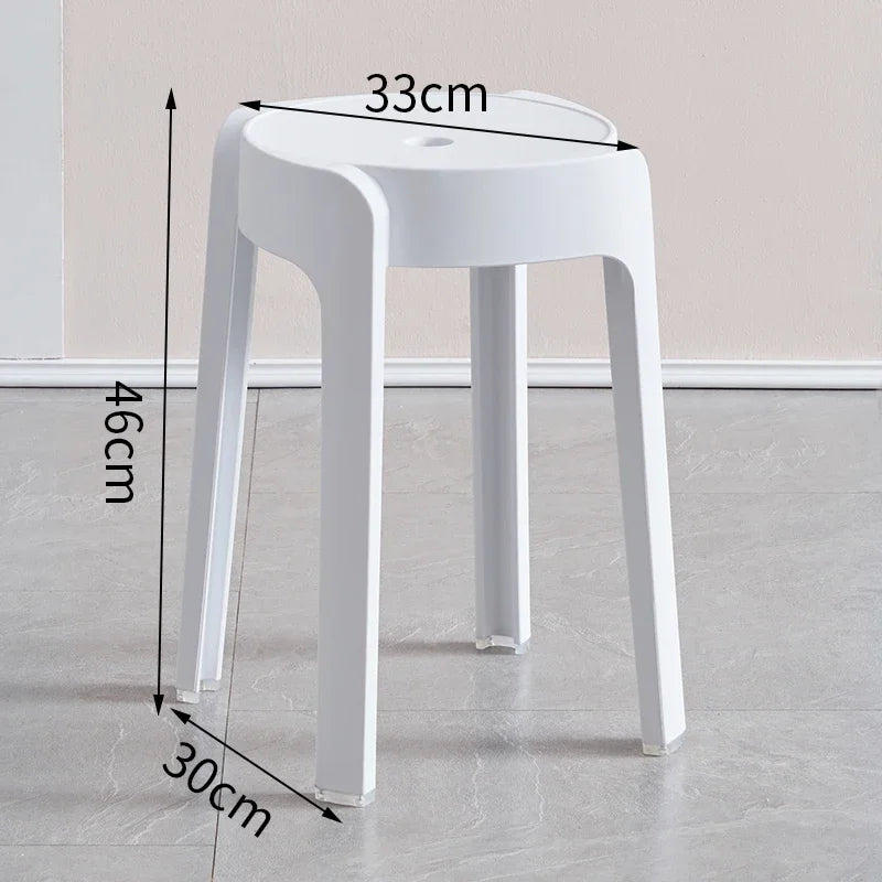 Thickened Plastic Stool Nordic Stackable