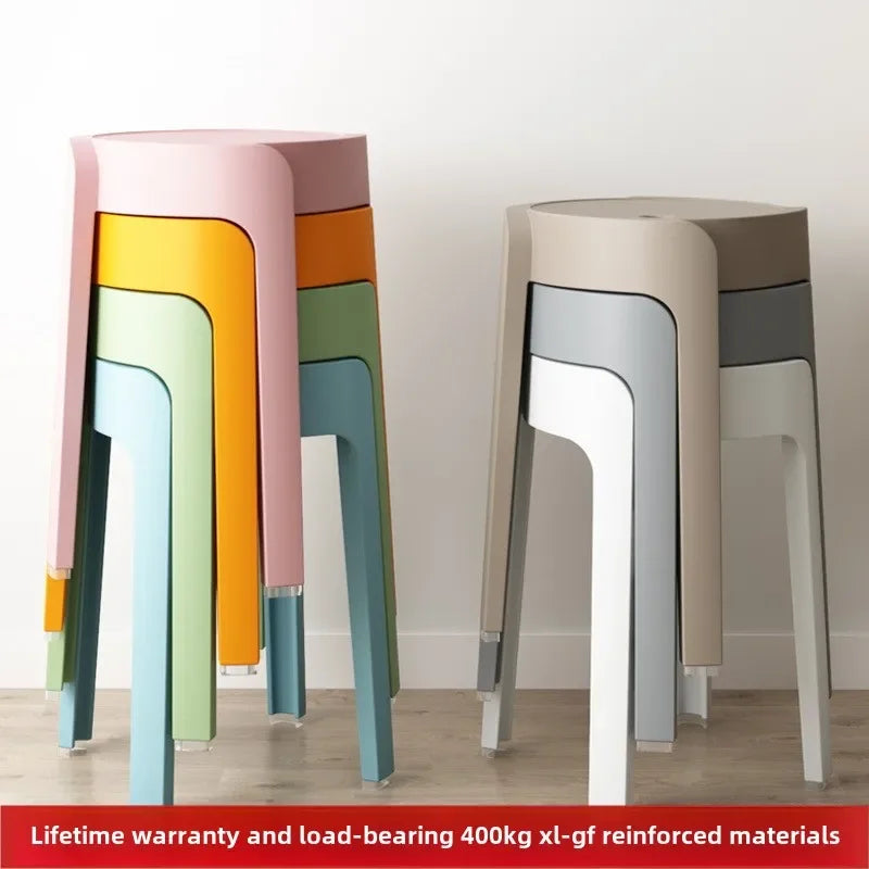 Thickened Plastic Stool Nordic Stackable