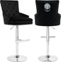 Velvet Swivel Bar Stools Set of 2