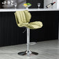Adjustable Swivel Bar Stool Leather High Back