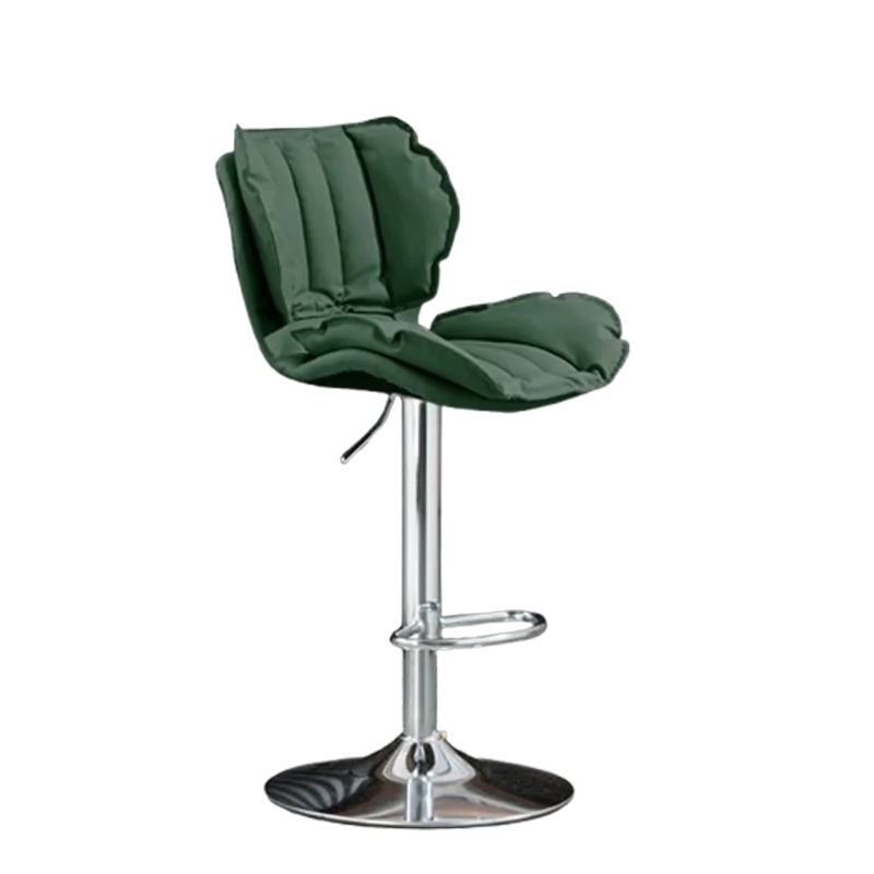 Adjustable Swivel Bar Stool Leather High Back