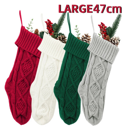 Large Christmas Knitted Woolen stockings