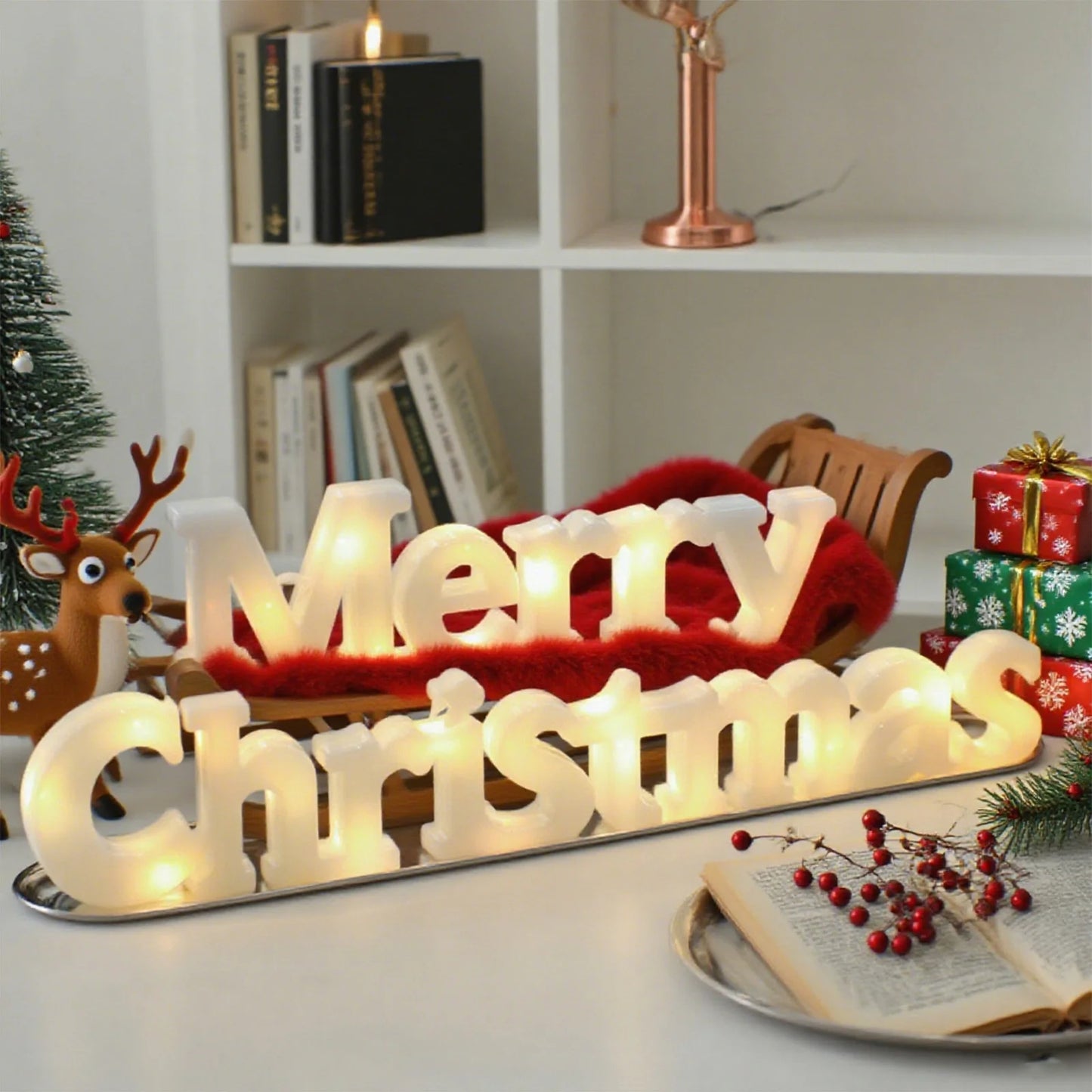 Christmas Decoration 3D Letter Lights
