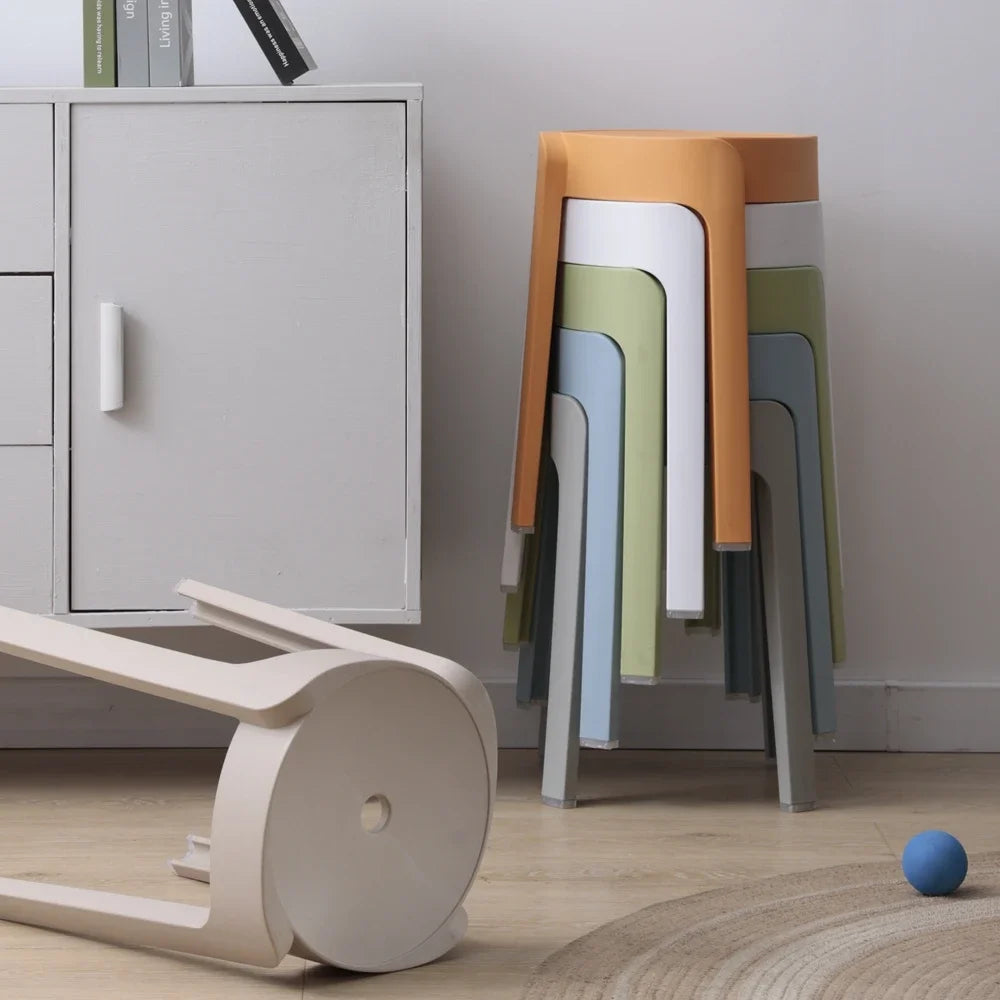 Thickened Plastic Stool Nordic Stackable