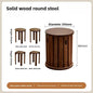 solid wood stackable round stools