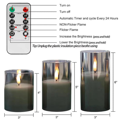 Flameless Candles 3D Wick  LED Candle Battery Operated