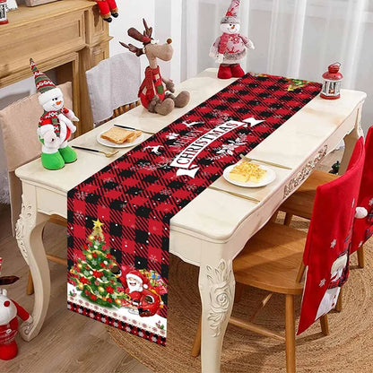 Christmas Table Runner Merry Christmas Decoration for Home Xmas Party Decor 2025 Navidad Notal Noel Ornament Happy New Year 2026