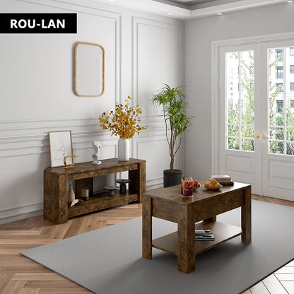 TV & Lift Top Coffee Table with Storage