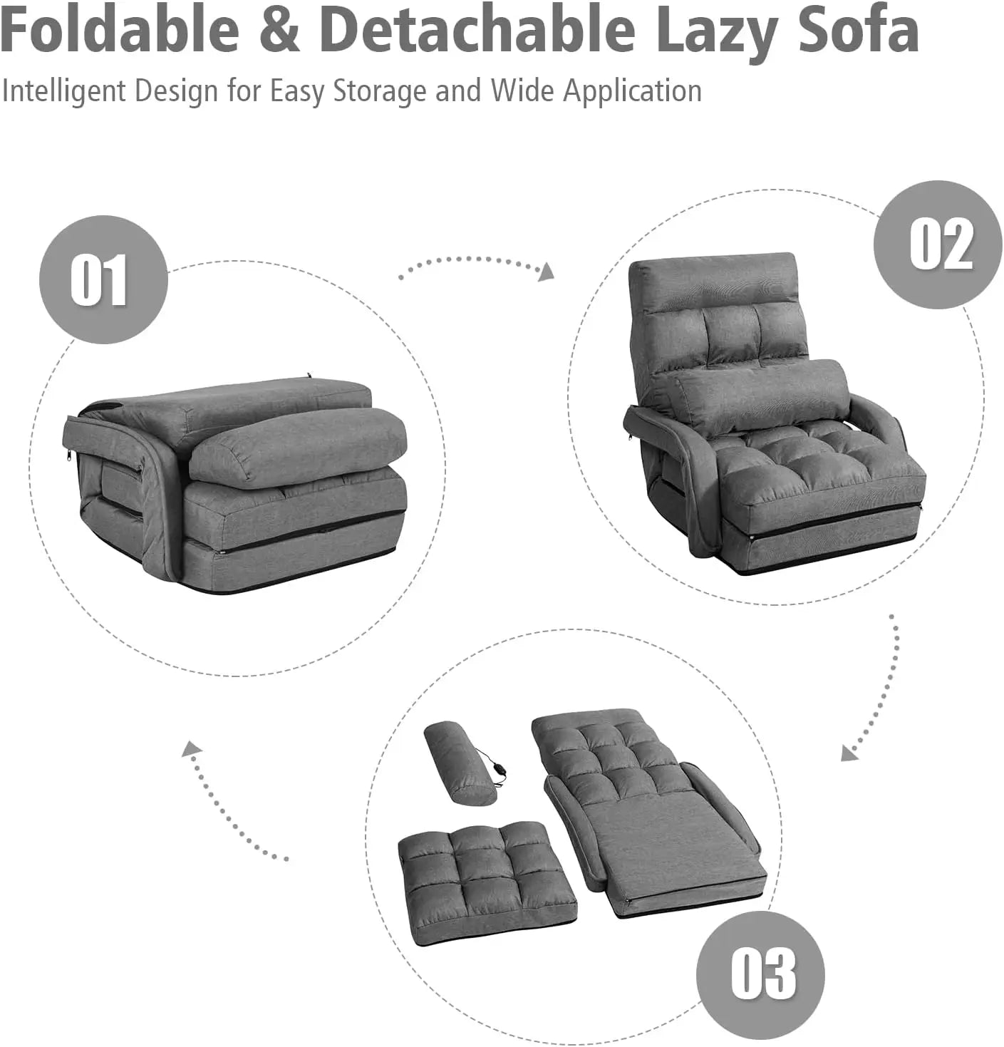 Folding Lazy Sofa Floor Chair