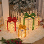 3PC Christmas Lighted Gift Boxes