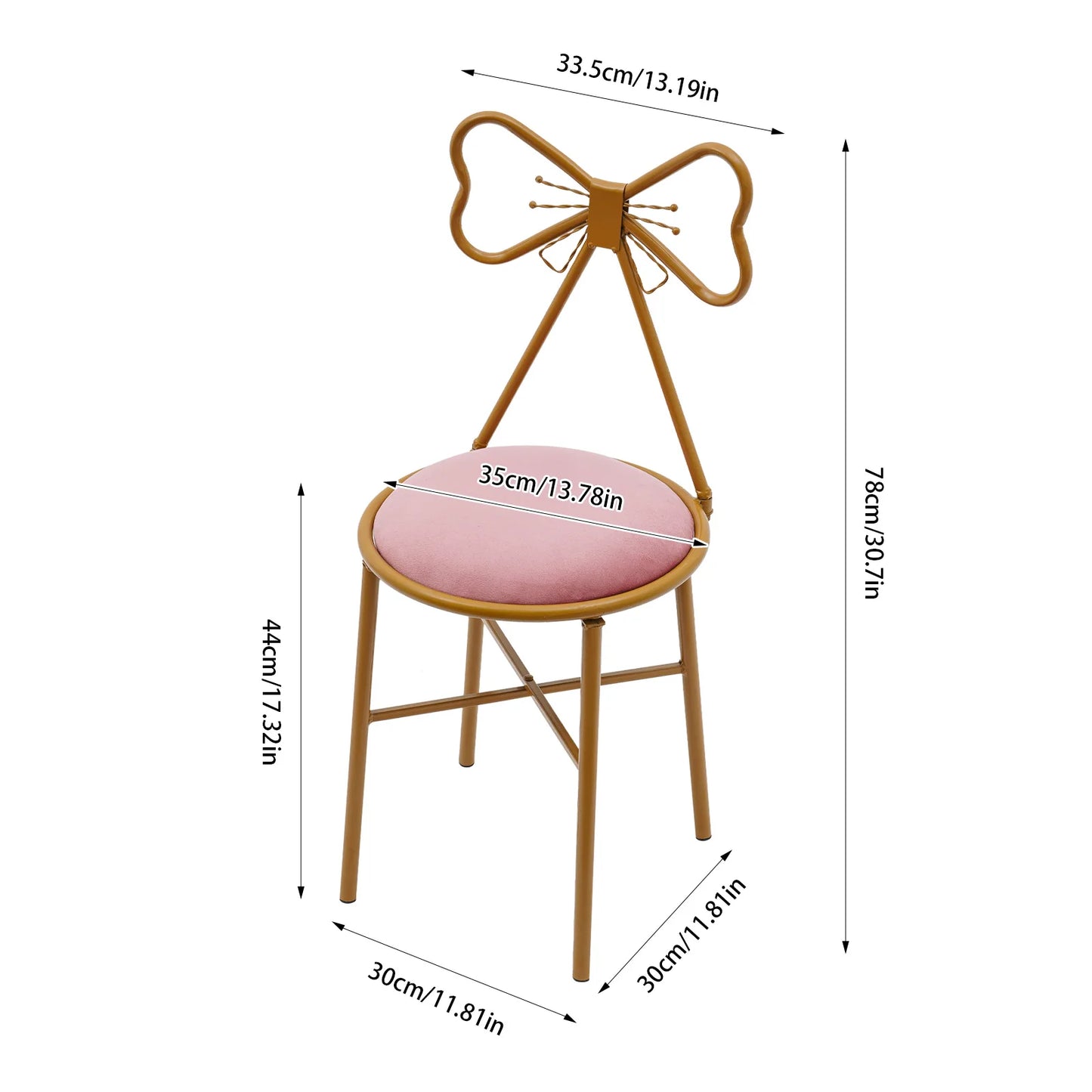 Butterfly-Shaped Vanity Chair