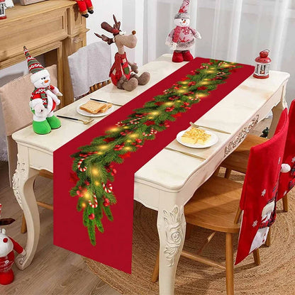 Christmas Table Runner Merry Christmas Decoration for Home Xmas Party Decor 2025 Navidad Notal Noel Ornament Happy New Year 2026