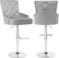 Velvet Swivel Bar Stools Set of 2