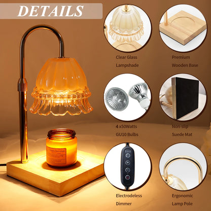 Unique Candle Warmer Lamp Flower Shad