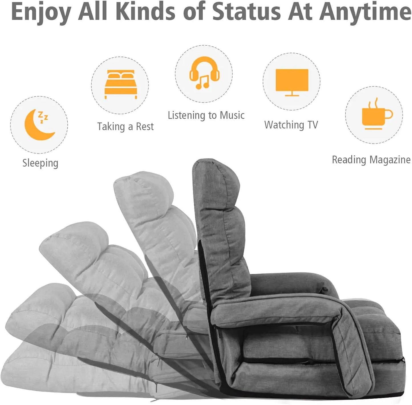 Folding Lazy Sofa Floor Chair