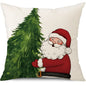 45cm Merry Christmas Cushion Cover Pillowcase 2024 Christmas Decorations for Home Ornament Happy New Year Christmas Decor 2025