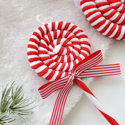 Christmas Red and White Plush Decorations
