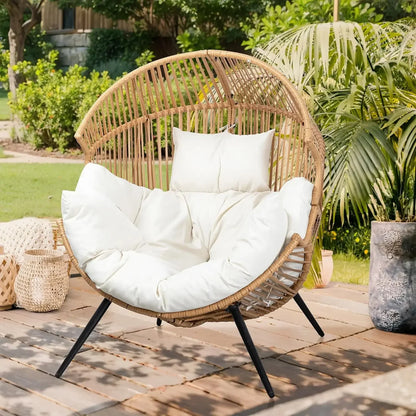 Wicker Egg Chair PE Rattan Chair with Cushion