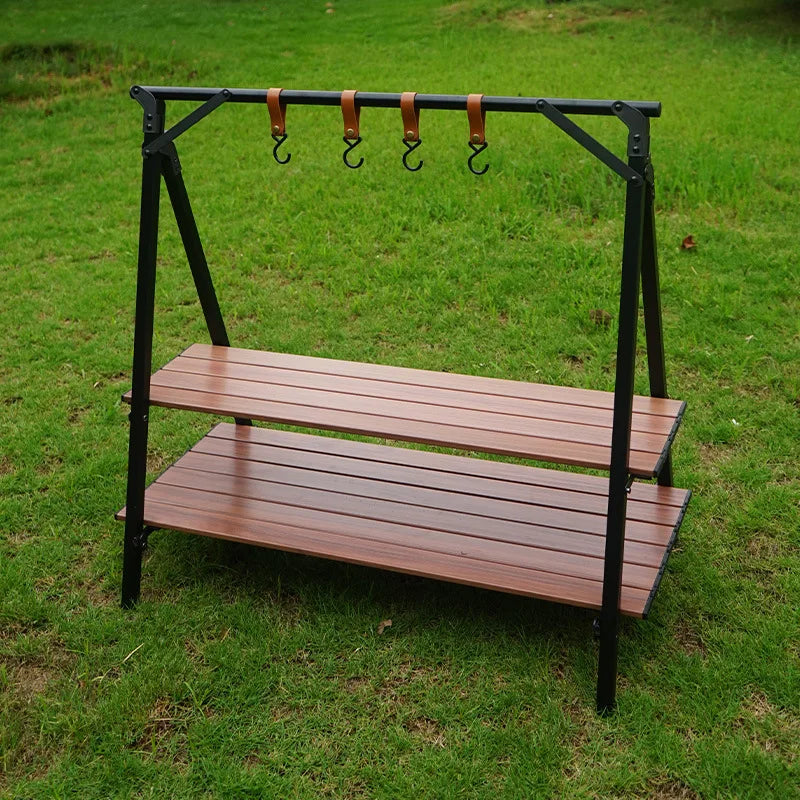 Wood Grain Finish foldable outdoor table