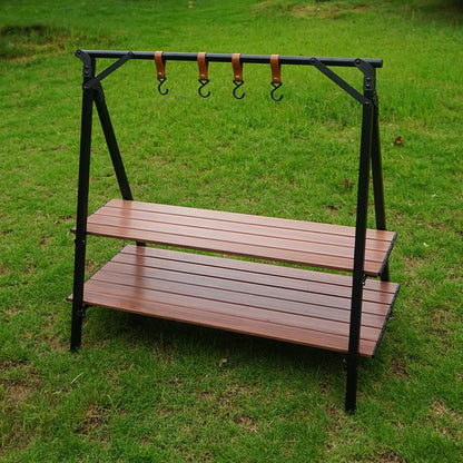 Wood Grain Finish foldable outdoor table